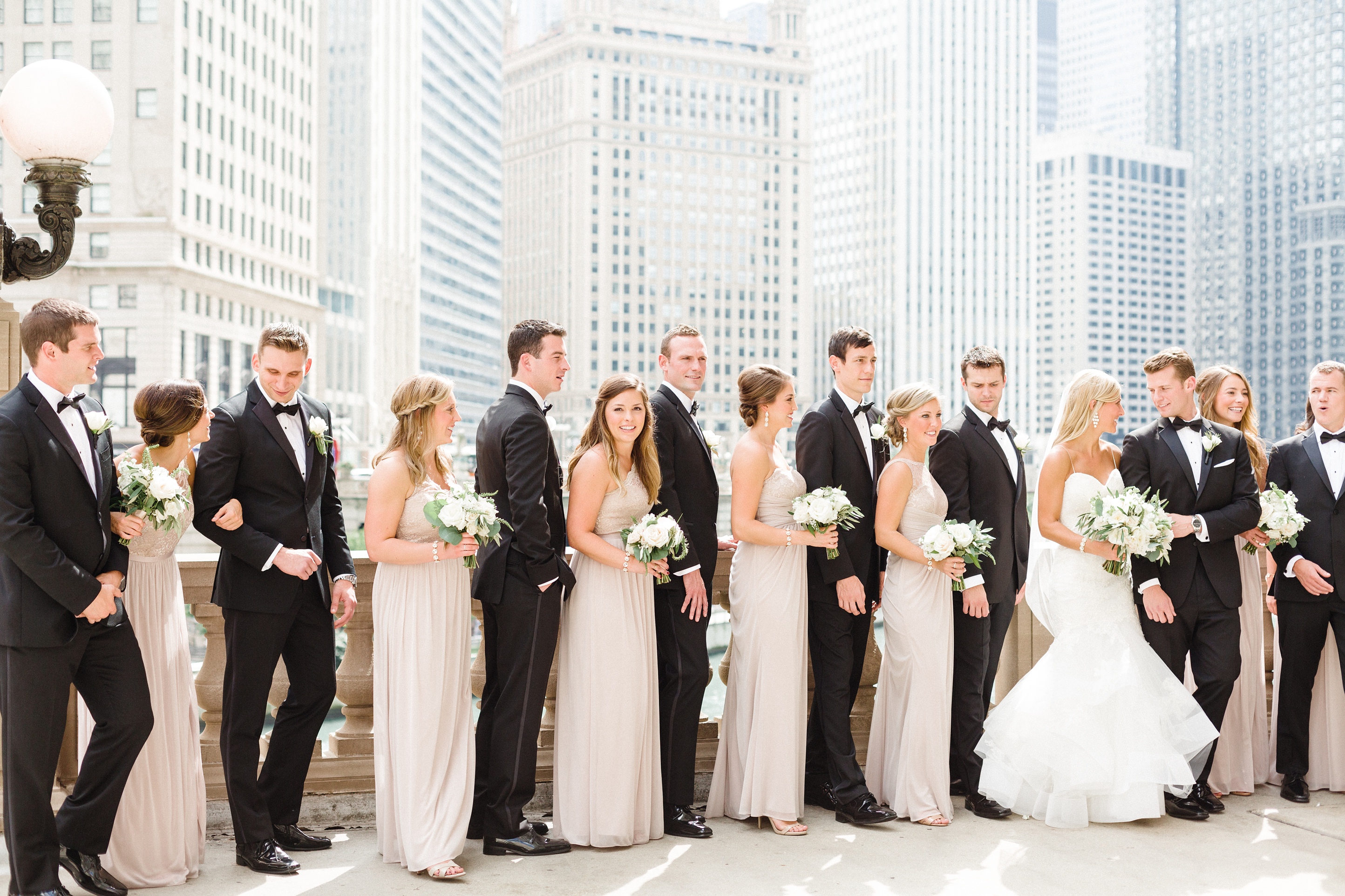 Elegant Blush Downtown Chicago Wedding - Nikole Marie Photography