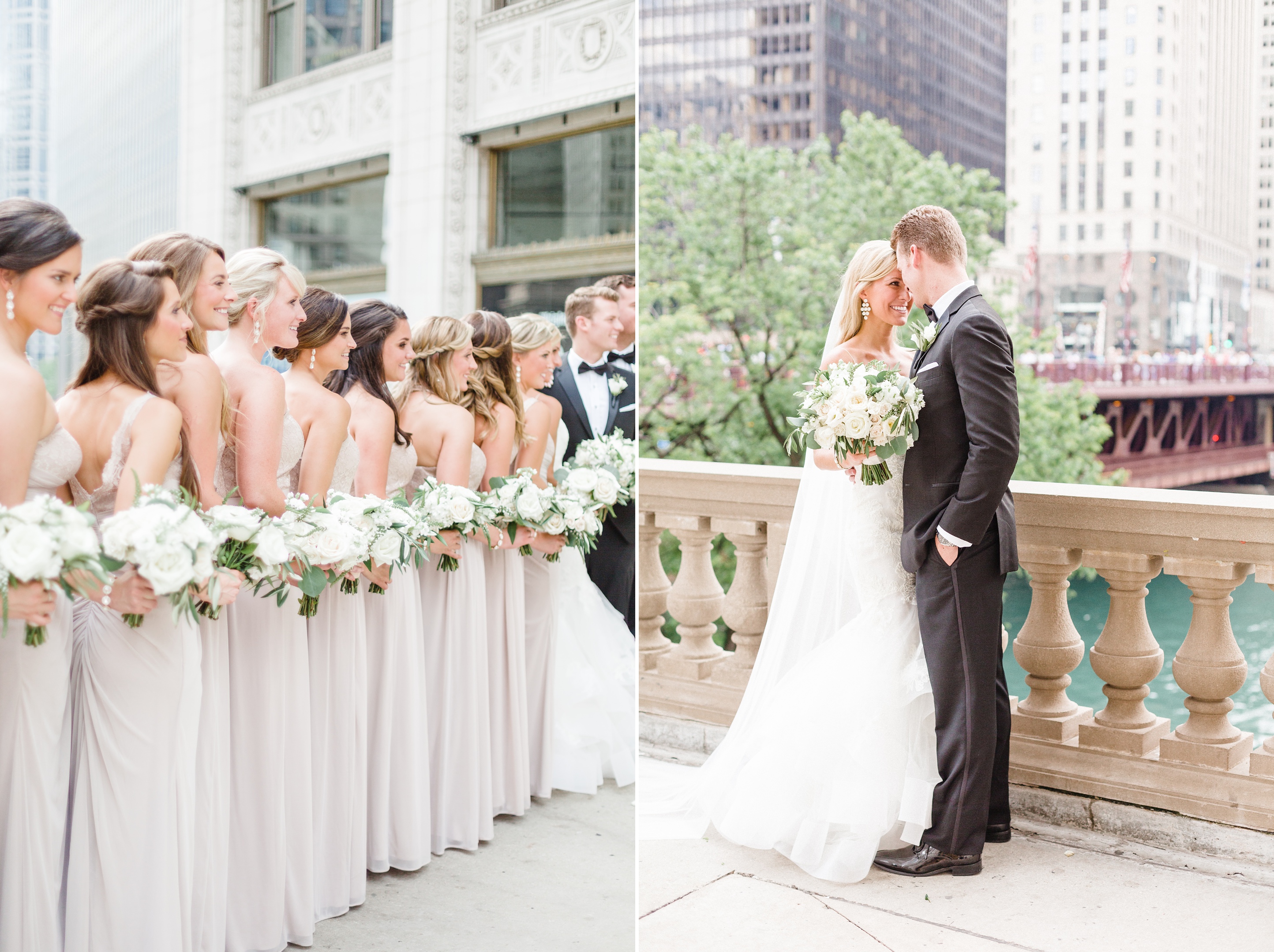 Elegant Blush Downtown Chicago Wedding