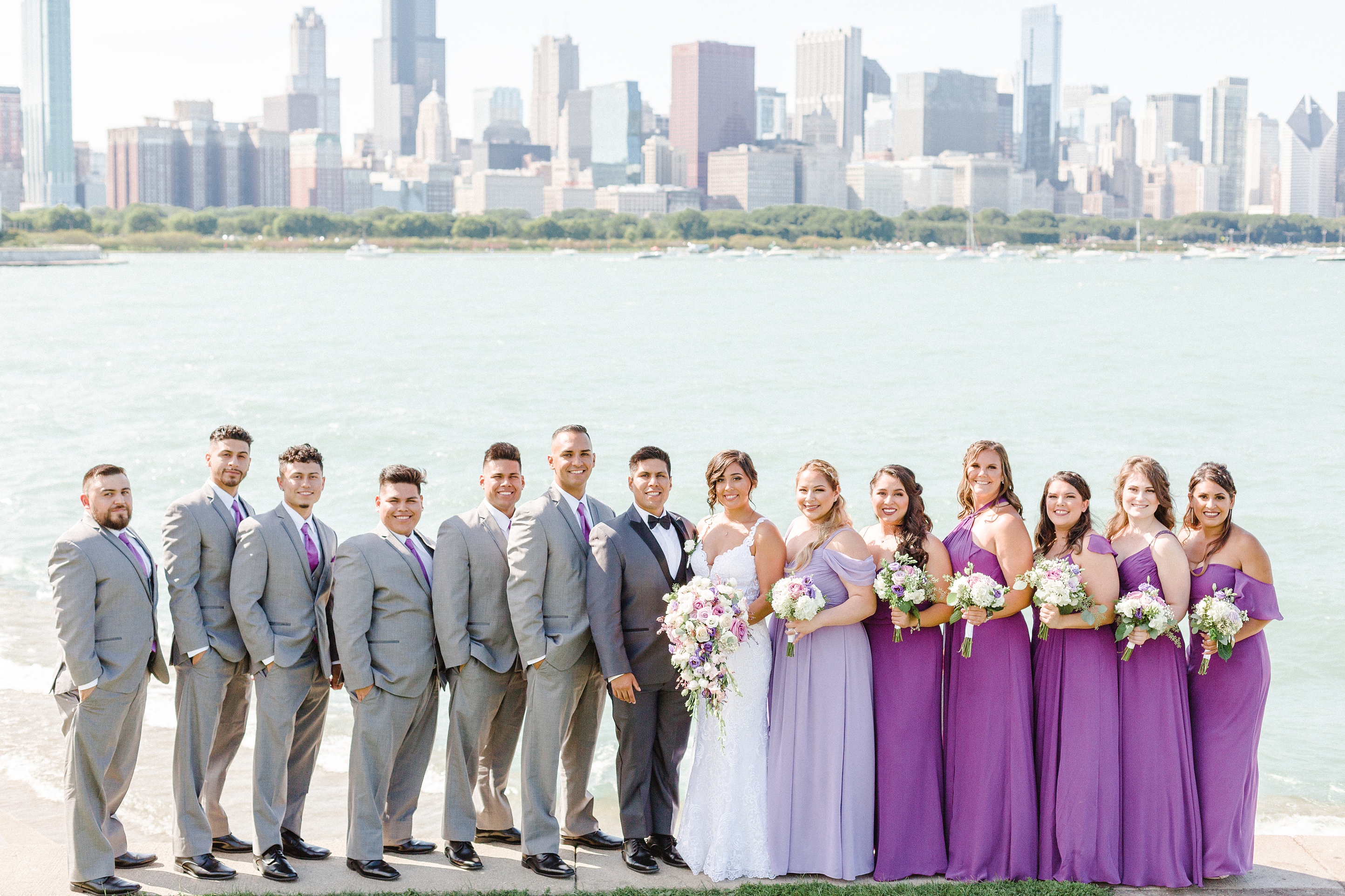Museum Campus Wedding Photos_0020.jpg Wedding Party Chicago Skyline