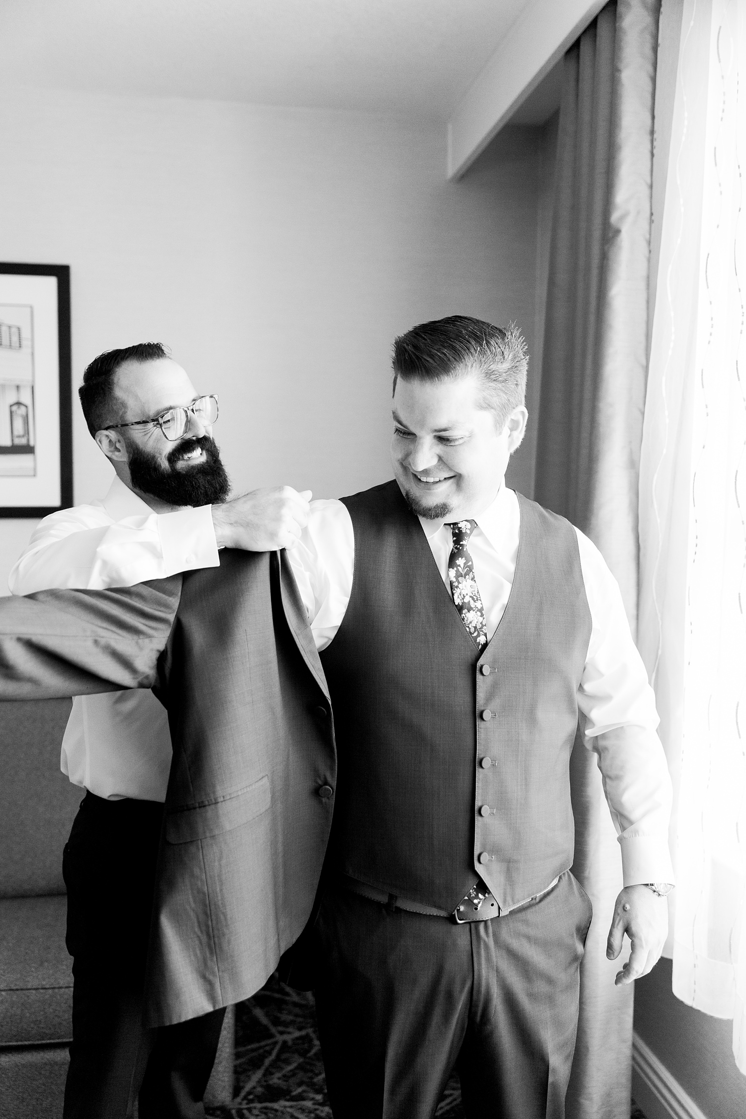 Groom getting Ready Double Tree Pomona