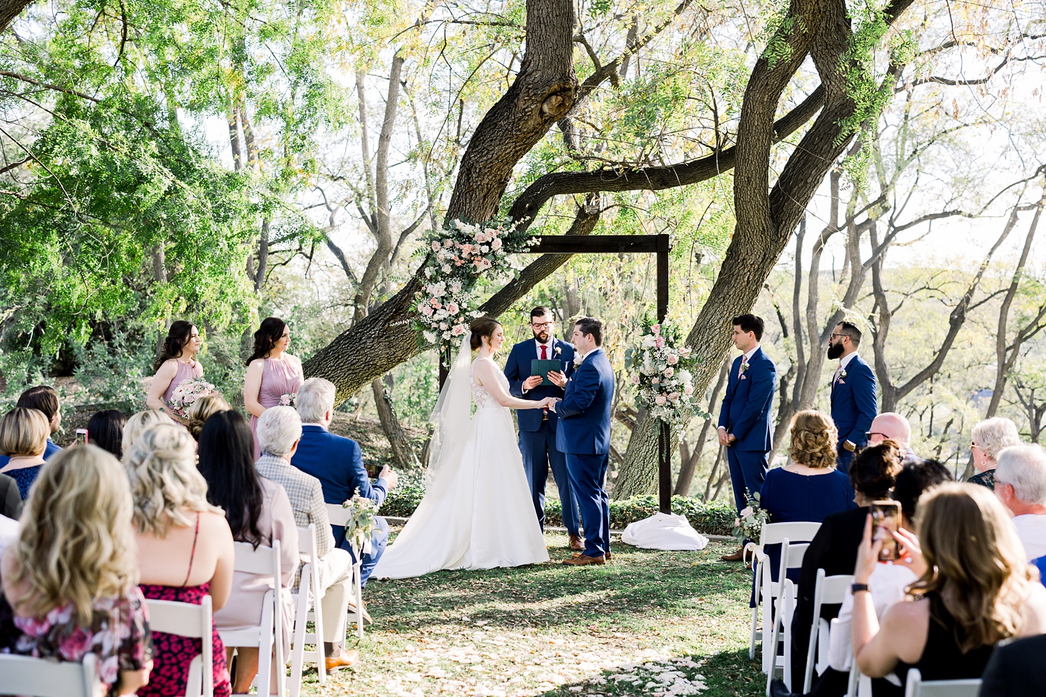 Bride and groom saying I do