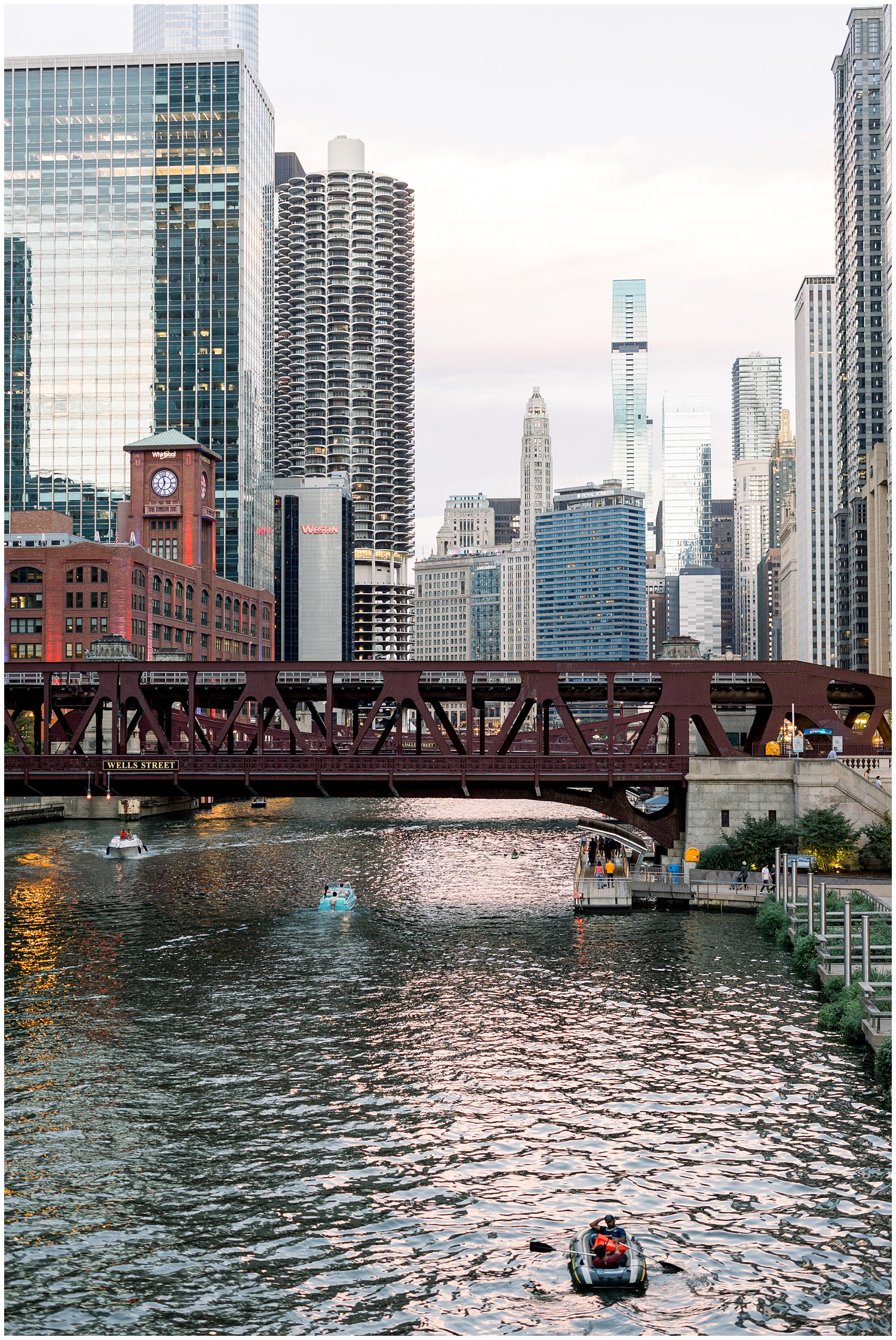 Sunset at the Chicago River