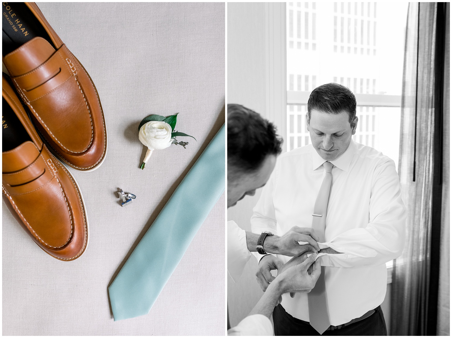 JW Marriot Groom Getting ready